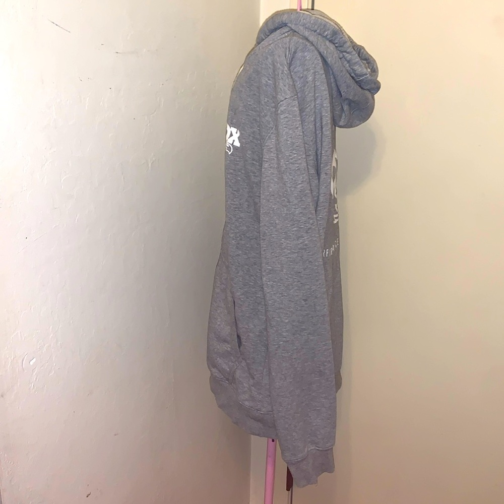 -Fox Gray/White Hooded Sweatshirt Medium - Picture 9 of 9